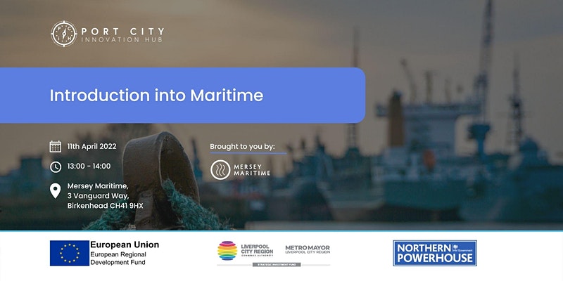 We are delighted to offer our next workshop "Introduction to Maritime" coming this week.

@CSR_MM, CEO of <a href="/Mersey_Maritime/">Mersey Maritime</a> will provide PCiH participants with a high level overview into the UK #maritime  industry.

Register your place at: lnkd.in/e3Z2m7TH