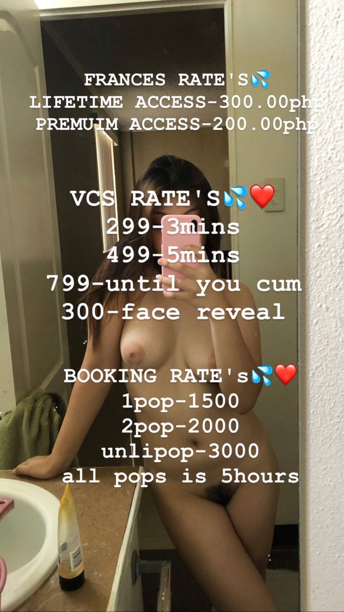 Francesfaye14's tweet photo. HERE'S MY RATES!💦❤️
AVAIL MY LIFETIME ACCESS AND PREMUIM ACCESS‼️❤️
AND ALSO VCS!💦❤️
IF YOU INTERESTED MY CHANNEL AND VCS OR BOOKING JUST DM ME ON TG;@fayecutie
#alter #alterph #alternewbie https://t.co/uA216vClug