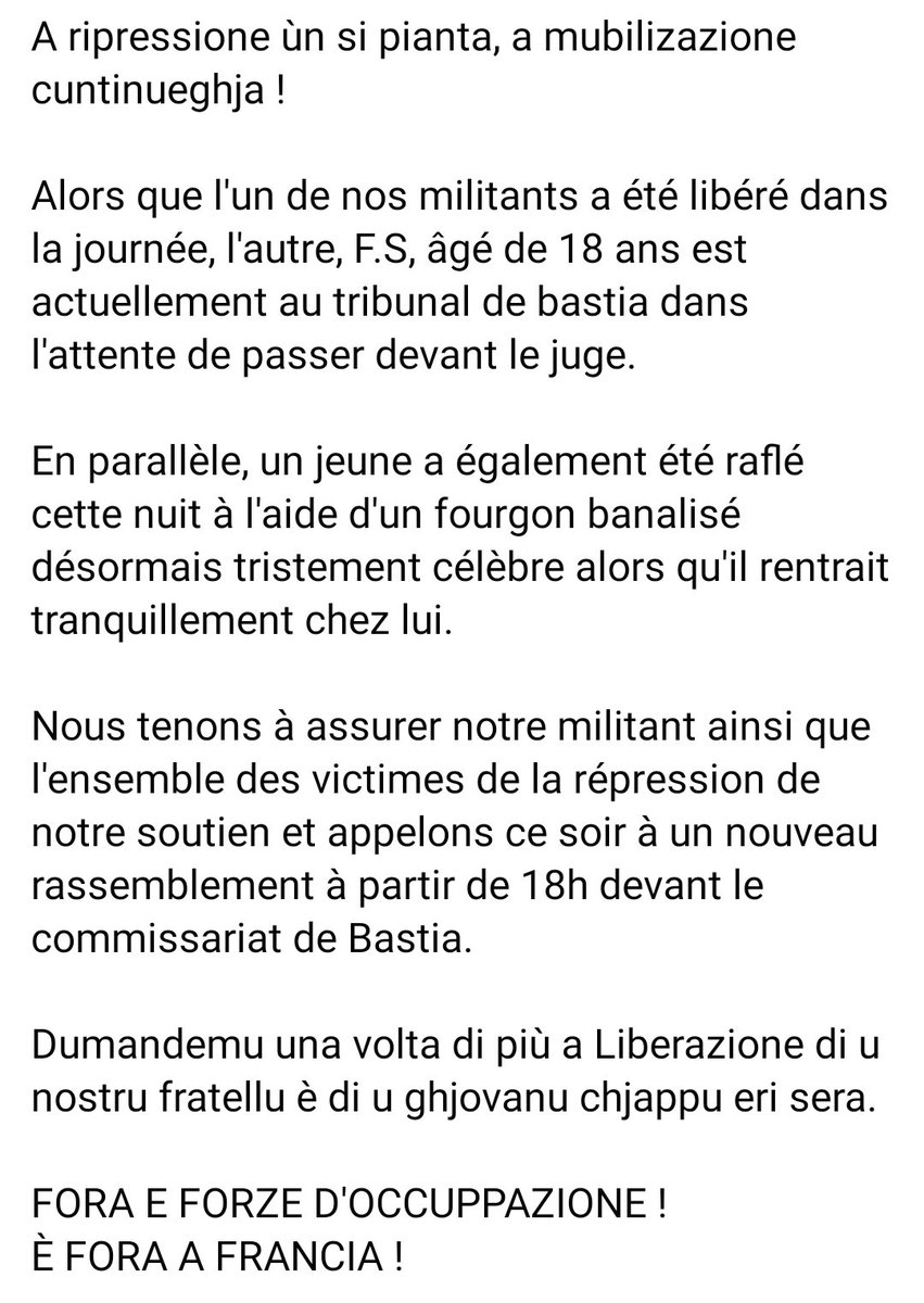 Ghjuventù Libera tweet media