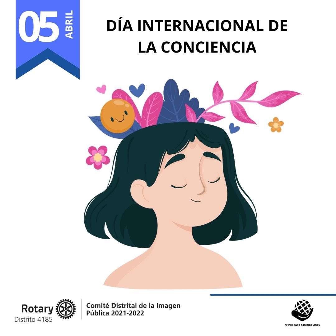ip_rotary4185's tweet photo. 🧠 El 5 de abril se celebra el Día Mundial de la Conciencia, una fecha promulgada por la ONU en 2019, y que consiste en promover una conciencia global en el mundo, más allá de acuerdos políticos o económicos.
#Rotary #Distrito4185 #ServirParaCambiarVidad https://t.co/yyGgmGCVuk