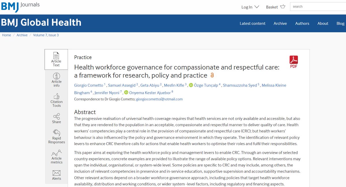 HRPresearch's tweet photo. Providing respectful care is important for #UHC despite often being neglected. A framework for research, policy and practice of health workforce governance for compassionate and respectful care is presented in this new study: https://t.co/KQIDDIW6Gv https://t.co/xK5sGafERy