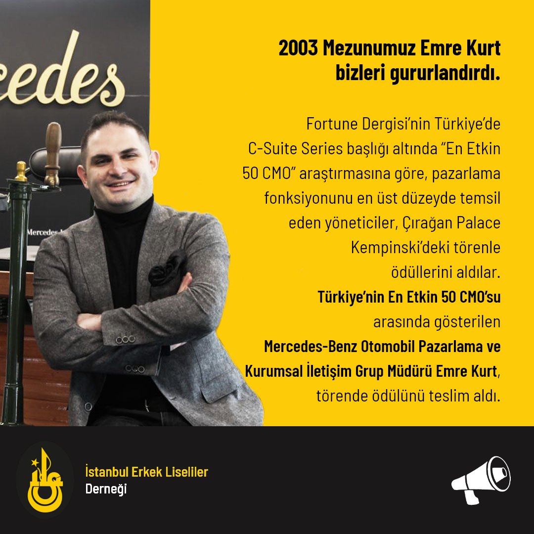 ieldernegi's tweet photo. 2003 Mezunumuz Emre Kurt bizleri gururlandırdı. ���🖤 https://t.co/JEQfIRRaVF