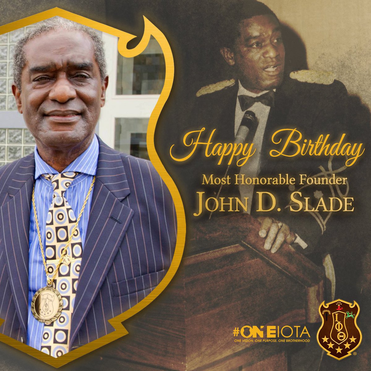 IPT1963's tweet image. Today we honor and celebrate the birthday of the late Most Honorable Founder John Danton Slade.  

Founder Slade entered Alpha Iota Omega Memorial Chapter on May 6, 2018. His remains are interred at Arlington National Cemetery in Arlington, Virginia.

#IPT1963  #ONEIota