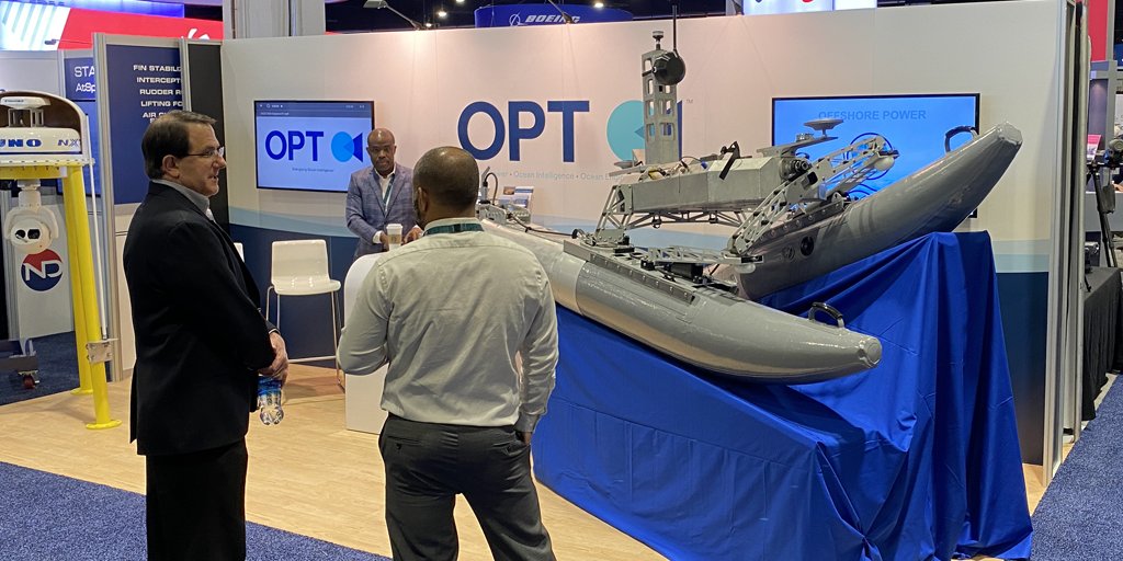 WAMV_ASV's tweet photo. Visit OPT through Wednesday at booth 1850 in the main exhibit hall at Sea-Air-Space 2022! #SAS2022 https://t.co/NL5wUMw3Kg