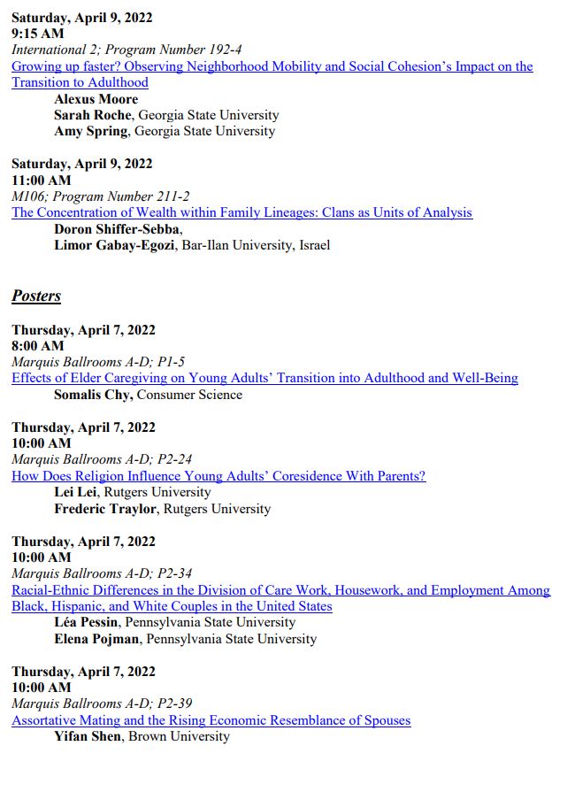 umpsid's tweet photo. We are excited for the start of #paa2022! Check out these presentations and posters based on #PSIDdata. The agenda for tomorrow's PSID Workshop is here:
https://t.co/RYMQcNzzZw https://t.co/sO1428Wl8N