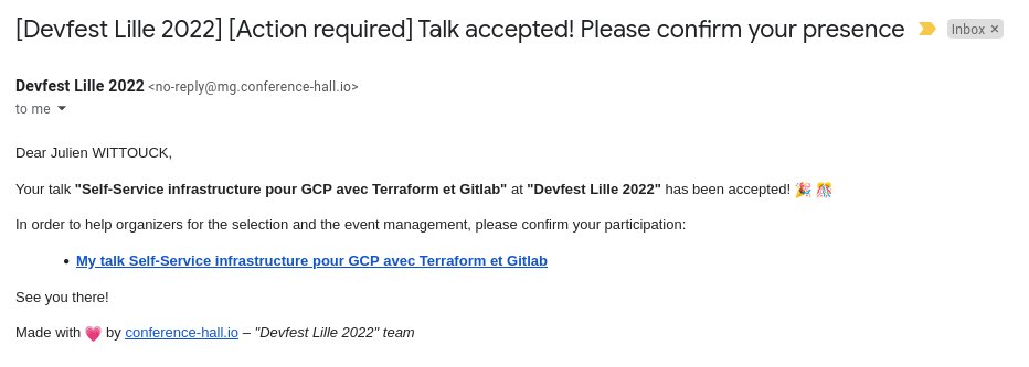 CodeKaio's tweet photo. Je serai au @DevfestLille  pour vous parler d'infrastructure self-service avec Gitlab et Terraform 🎉☺️ https://t.co/2T8Vs3tLn9