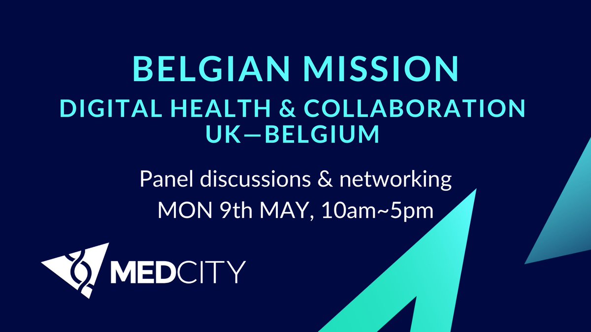 The Belgian #lifescience hubs are on a mission to meet innovators in #digihealth and #AI in person on Monday, 9th of May in Central London. Interested companies please download the form here: ow.ly/XvZj50IAMuW Or email office@medcityhq.com