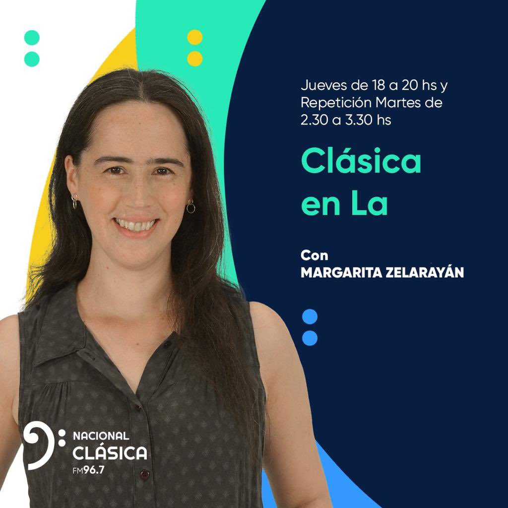 Tercer año de “Clásica en La” y el mismo compromiso: destacar vida&amp;obra de compositoras y directoras. Y también las emergentes. A “Clásica en La” la conduce y produce <a href="/marg_zel/">Marga Zelarayán</a> con participación del equipo de FM96.7. Les esperamos! 🎧➡️radionacional.com.ar/nacional-clasi…
