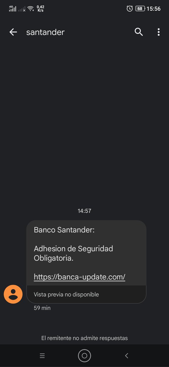 carlinhus7's tweet photo. @policia #phishing no tengo nada en el bacon @bancosantander https://t.co/APDHdiQVm4