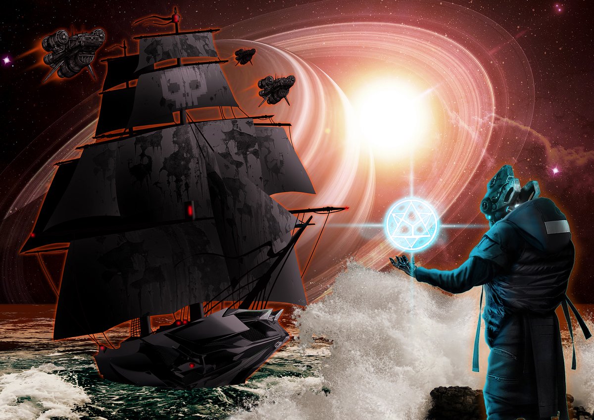 "Enceladus sea" by <a href="/DidierRA1/">Didier RA</a>  - 

"Only a lighthouse man can help the ships to navigate on the Enceladus dark waters."

Thank you for this wonderful creation!

SailtheStars.com