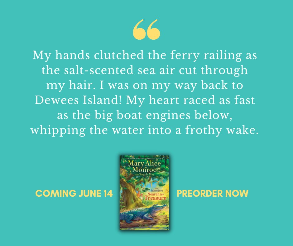 angelamaybooks's tweet photo. If you read THE ISLANDERS, guess what?
The next summer adventure is coming soon... π€©
If you haven't read THE ISLANDERS yet, why not? You've got 10 weeks to get ready!
#SearchForTreasure #ReadTheIslanders #TheIslandersBookSeries #bookquotes #middlegradefiction #bookposse https://t.co/gTHwgNd1Ud