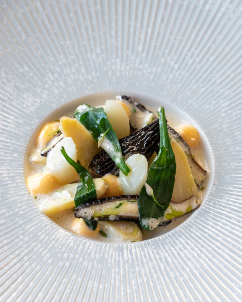 JulesCooking's tweet photo. New YouTube video is up and it's an awesome one! We're making a white asparagus dish with stuffed morels, an egg yolk cream and a smoked beurre blanc. Find a link to the full tutorial in my bio &amp; story @julescooking ✌🏼 Have a good one guys! #julescooking #youtube https://t.co/5yGigNKm7Y