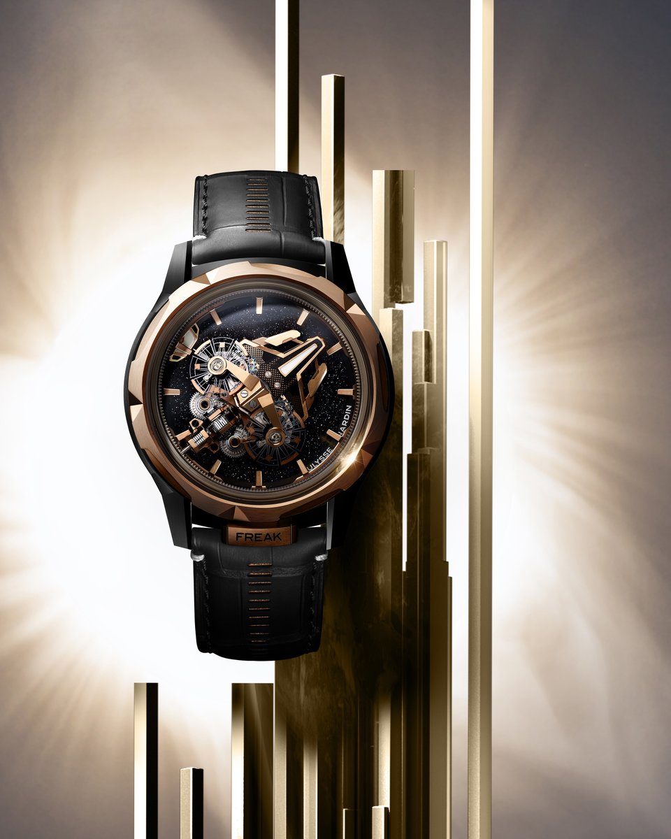 The new #UlysseNardin #FreakS is the technical extension of the Freak Vision. The brand’s very first double oscillator with a differential and a “Grinder” system – twice as efficient as a traditional winding system. hubs.li/Q016MHDV0 
-
Ref. 2513-500LE-2A-BLACK-5N/1A