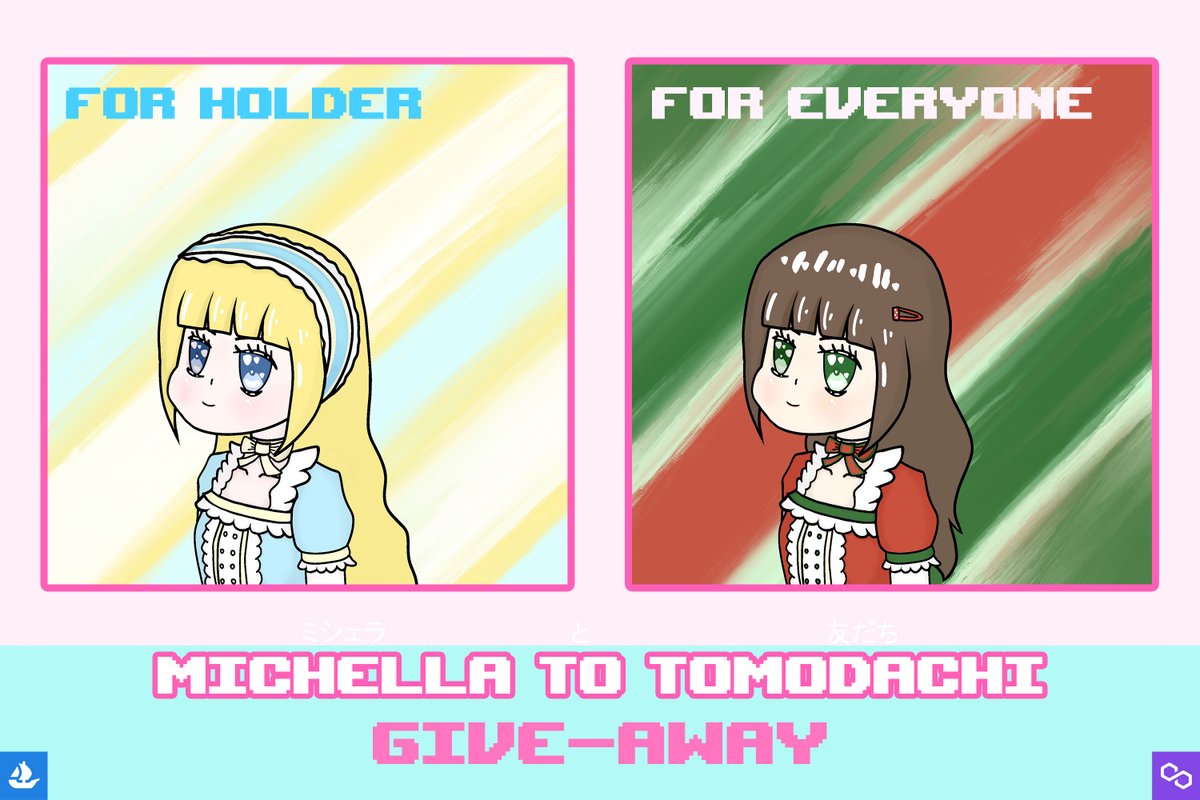 Makolov_'s tweet photo. 💚Michella To Tomodachi💚

✨ GIVE AWAY ✨

💙"Alice" for holder only
💗"Scarlet" for everyone

How to join☕️

💛 Follow @MakolovNFTs 
💙 RT,❤️
💛 Tag your frens

🤍All holders will be auto-join for both girls

ends 8/4 at 8 PM GMT+7

✨https://t.co/mQtrR70HTh https://t.co/lCy5J00WsA