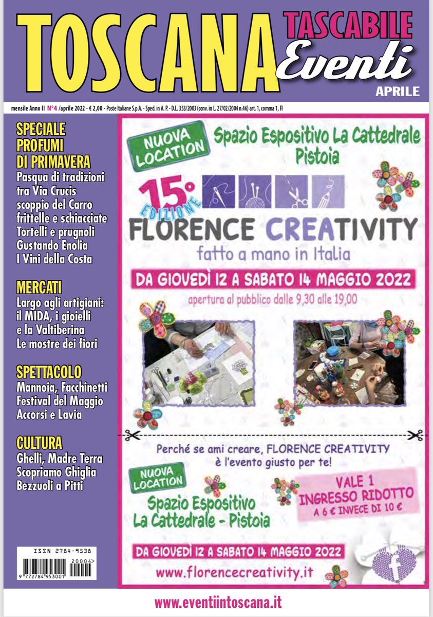 SimoneTeschioni's tweet photo. 📣📰Ci siamo 📰📣

📌Da oggi in tutte le edicole della regione, sul mensile Toscana Tascabile, vi parlo della mostra “Giuliano Ghelli: Madre Terra” in programma a Firenze, presso le sale di Villa Arrivabene, fino al prossimo 29 aprile 2022!!!

#ToscanaTascabile #GiulianoGhelli https://t.co/JS3blzRDhL