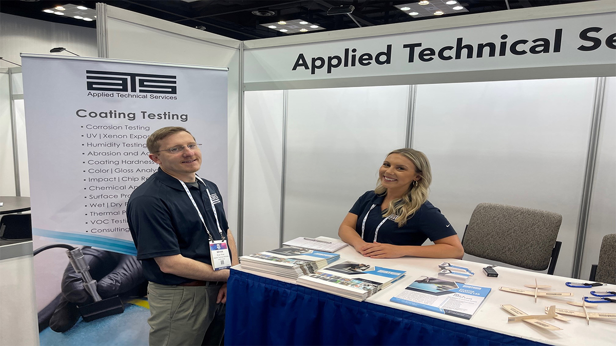 atsinspections's tweet image. Are you attending the American Coatings Show? Learn more about ATS coating testing capabilities by visiting booth #1667! Our friendly experts look forward to meeting you! #americancoatingshow #appliedtechnicalservices #painttesting #coatingtest