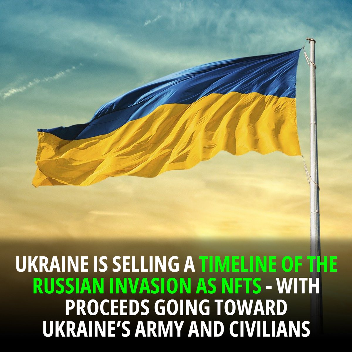 nfthoos's tweet photo. Ukraine is selling a timeline of the Russian invasion as NFTs - With Proceeds going toward Ukraine’s army and civilians
#nft #nftcommunity #nftnews #crypto #cryptocurrency #nftdrop #nftart #nftcollector #opensea #nftcollectors #nftcollectibles #nfthoos #metaverse #metaversenft https://t.co/c3tgy4jrPy