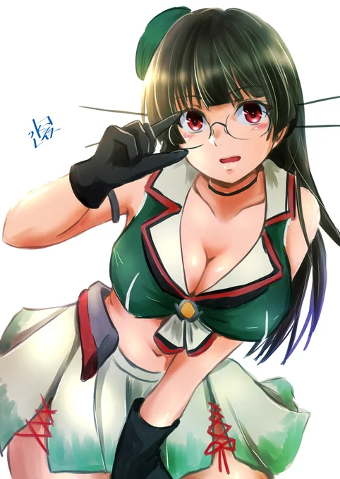 #艦これ版深夜の真剣お絵描き60分一本勝負
#艦これ版真剣お絵描き60分一本勝負_20220405

#鳥海「私の計算通りだったわ。もちろん司令官さんの戦略だから、できたのよ」 