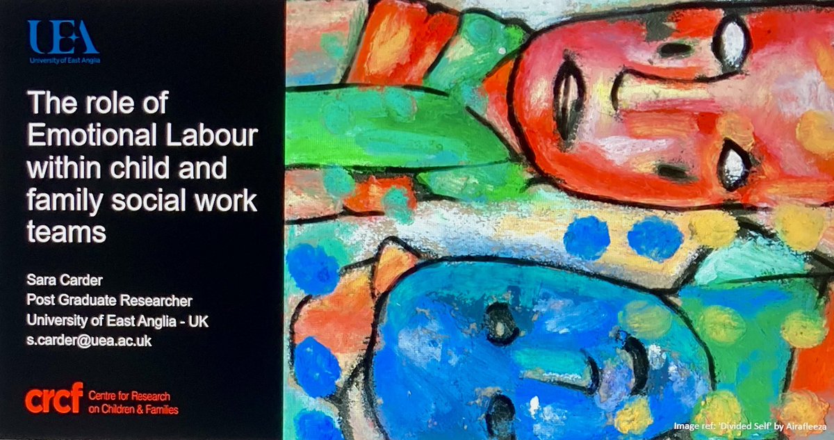SaraCarder3's tweet photo. Feeling excited and a little anxious to be sharing findings from my research for the first time @ECSWR2022 In front of real humans too! #ESWRA @ESWRA1 #socialworkresearch @swkuea @uniofeastanglia #ethnography #cfsw @PhDVoice #phdlife #emotionallabour #SocialWorkTwitter https://t.co/ekpFARjXfY