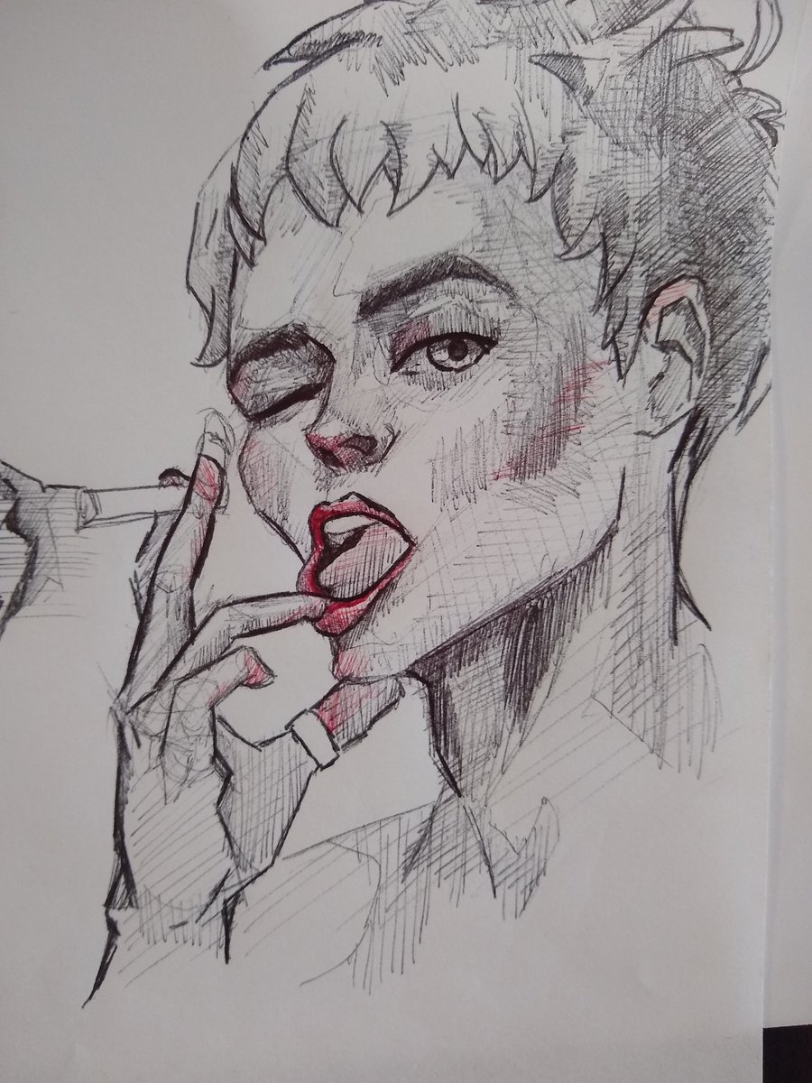 gbranart's tweet photo. I drew this #sketch before taking my breakfast ✨💜🥪 https://t.co/p6LjoxU9qJ
