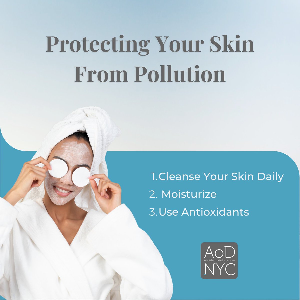 It's vital to protect your skin against the pollution and bacteria you encounter in your day-to-day activities. 

artofdermatology.com or (212) 488-5599

#NYC #dermatology #skincare #cosemeticservices #skintreatments #artofdermatology #DrJessicaKrant #skinroutine