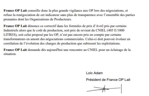 #Prix du #lait / Valorisation beurre-poudre: le coup de gueule de @lait_op 
Lire aussi dans nos colonnes : La valorisation beurre-poudre rabiotée : bit.ly/36X9s3M