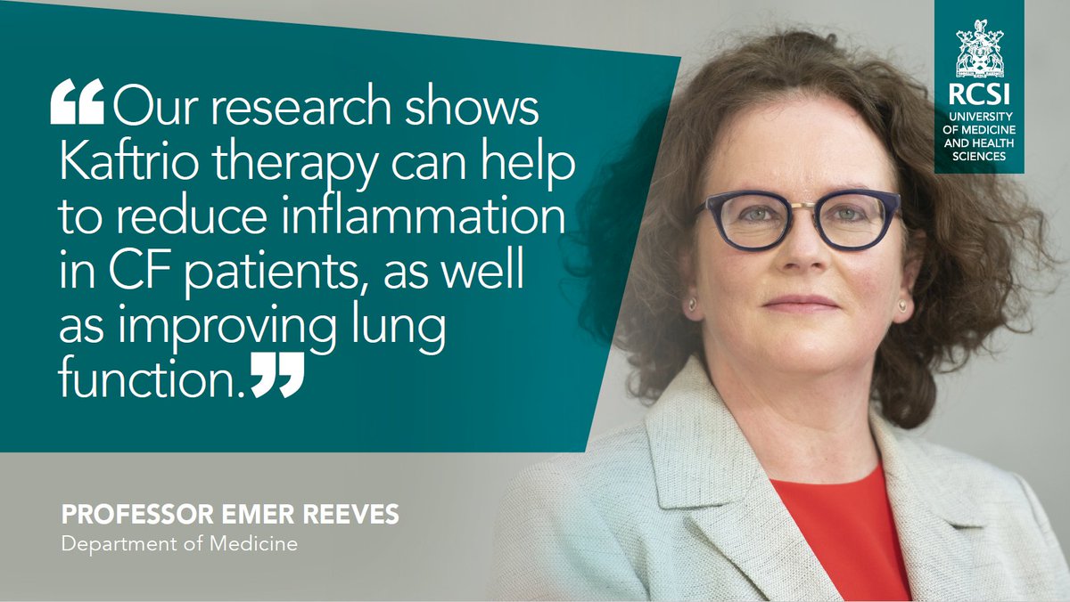 RCSI_Irl's tweet image. Over 70,000 people are living with #CysticFibrosis (CF) globally and Ireland has the highest incidence in the world.

New research from Prof Emer Reeves reveals an additional benefit of an existing drug treatment for people with CF: bit.ly/38vR7ez

#RCSIdiscover