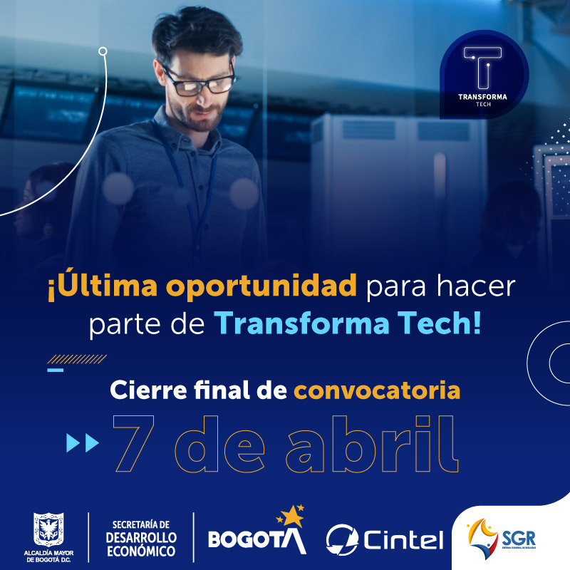 CocrearP's tweet photo. 🔵 No dejes pasar la oportunidad de aumentar la productividad y ventas de tu MiPyme con nuestro acompañamiento experto en #TransformaciónDigital.
¡La convocatoria #TransformaTech concluye de manera definitiva el 7 de abril!
👉 Postúlate hoy mismo: https://t.co/Cf448XGikV https://t.co/JZxrwtFoSO