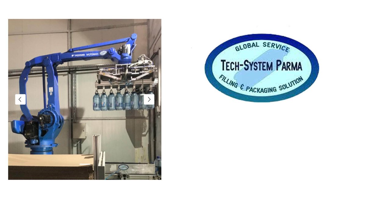 representadasm1's tweet photo. TECH-SYSTEM PARMA: Islas robóticas para paletizar botellas.
Consultas +51 (01) 7668358
#techsystemparma #brazosroboticos #paletizadores https://t.co/H2kylZttVe