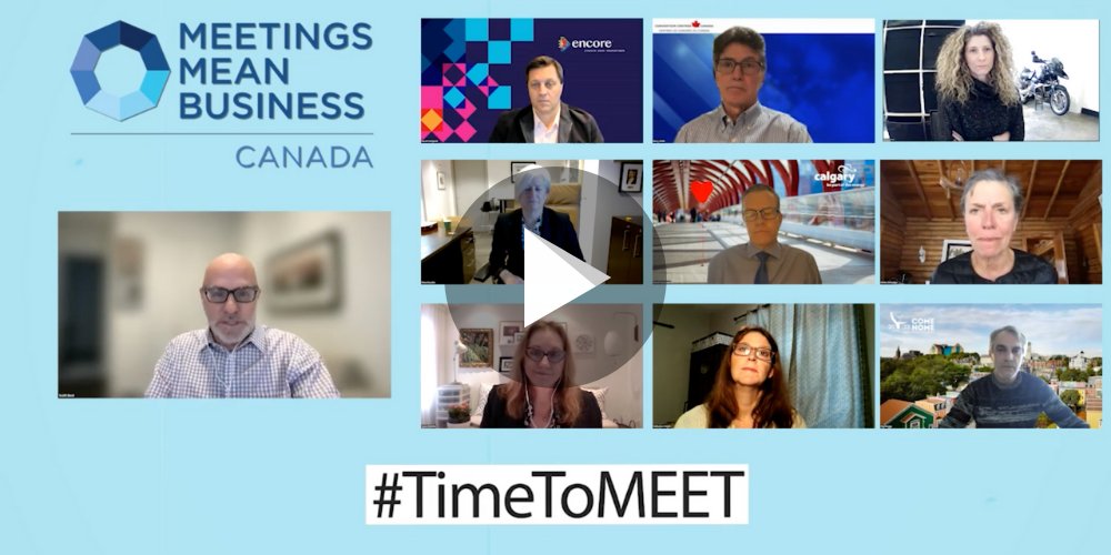 Our new advocacy video identifies key #businessevents issues &amp; solutions. Industry members are encouraged to use the video in #GMID2022 event programs, post on websites &amp; share in your channels ow.ly/ps0x50IAOFo  #TimeToMeet #MeetInCanada #meetingsmeanbusiness #eventprofs