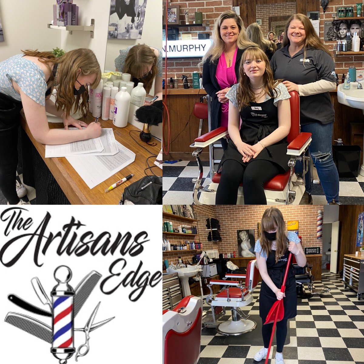 Congratulations to Avery from <a href="/GravenhurstHS/">GHS</a> for signing an RTA as a #Hairstylist 332A at The Artisans Edge in Gravenhurst.  Avery is earning hours &amp; skills toward her #future #career and is applying for #OYAP Level 1 Accelerated program <a href="/georgiancollege/">Georgian College</a>. 
#StartMeUp @oyap_tldsb