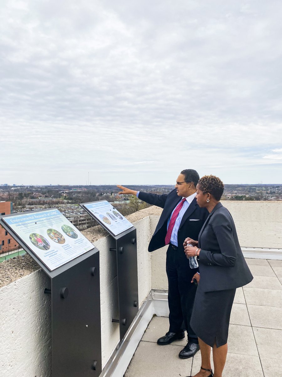 Glad to see Dr. Ashby, UMBC's next president, is enjoying what will be her new view at #UMBC starting August 1! And you know it wouldn't be a visit with President Hrabowski without a quick selfie.