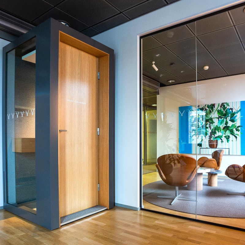 IntoConcept's tweet photo. Our INTO the Nordic Silence furniture enables you to work in privacy. Acoustic phone booth for office is a healthy and functional solution.