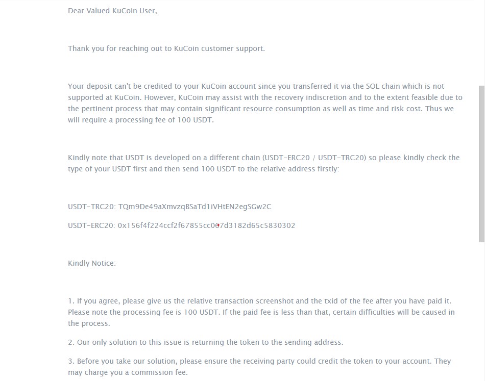aman5624's tweet photo. @kucoincom this is a not fair my total amount is 155 usdc and you are asking me 100 usdt processing fee. this is a worng. return my usdc because solscan show my both token sol and usdc and this is a same address
 🤬🤬🤬plz help all #kucoin #fraud #notfair #justice
@CryptoPointHi https://t.co/71J6WRbabk