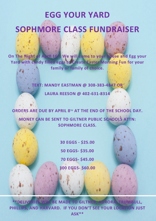 GHS_Hornets's tweet photo. Egg Your Yard! Please check out the flyer below and have some fun this Easter along with supporting our sophomore class fundraiser. They do eggscellent work! #HornetHype https://t.co/HccEYbwboj