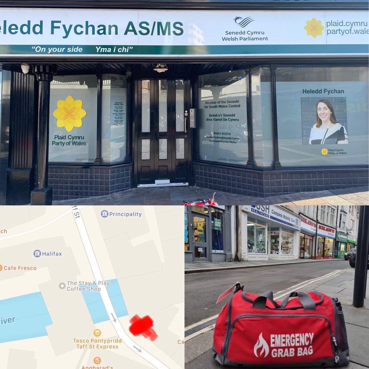 Our 8th grab is has been placed in Heledd Fychan AS/ MS office which is situated in town opposite Tesco express Heledd is a great support to our town community thank you from us all. @YourPontypridd <a href="/AmbulanceStjohn/">St johns ambulance</a> @swpRCT <a href="/PontyTC/">PTC</a> <a href="/heleddfychan/">Heledd Fychan</a>