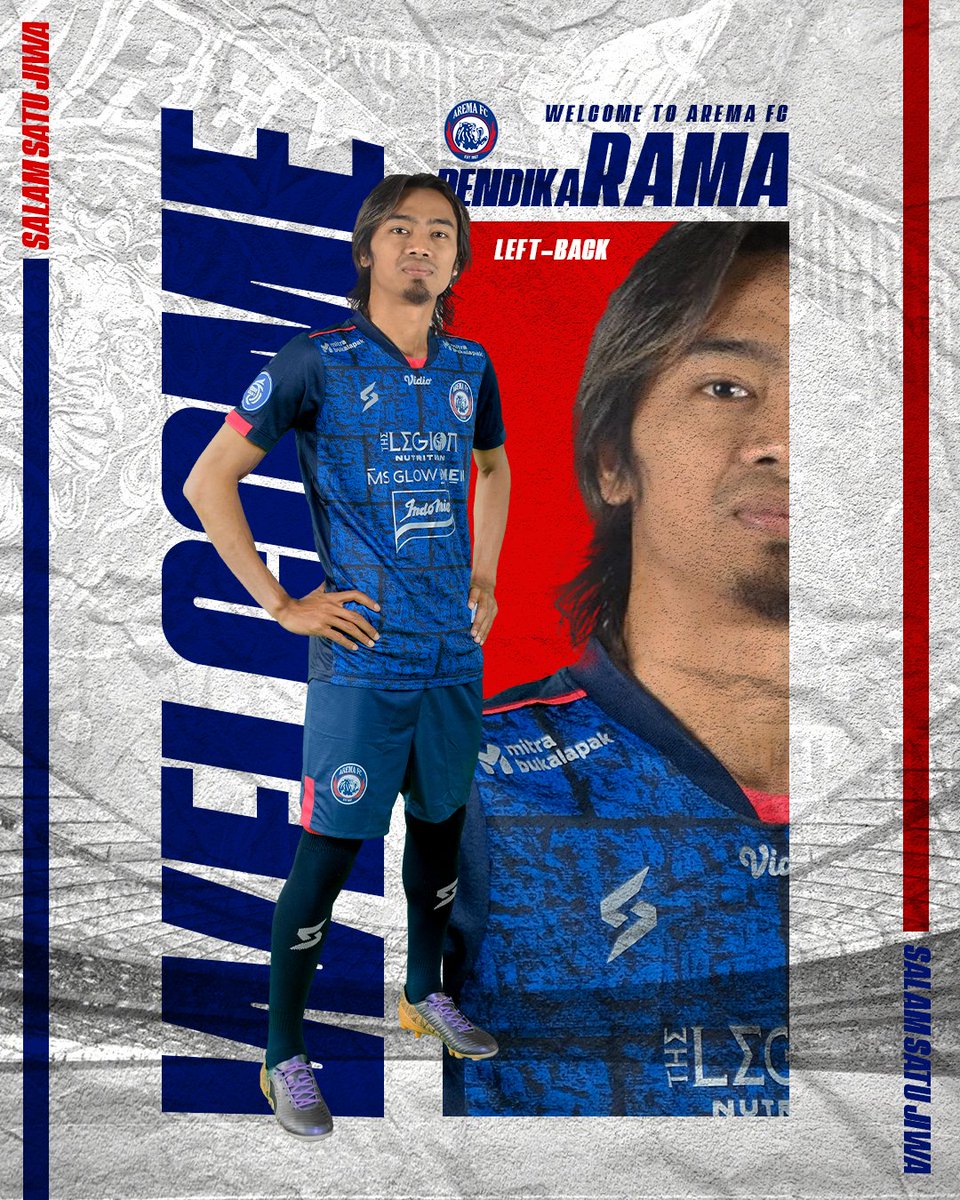 AremafcOfficial's tweet photo. Selamat bergabung di keluarga besar Arema FC, mari kerja keras bersama-sama buat bangga Aremania.🦁💙

#aremafc #aremania #SalamSatuJiwa
#WelcomeWelcome https://t.co/5v4BhWbe31