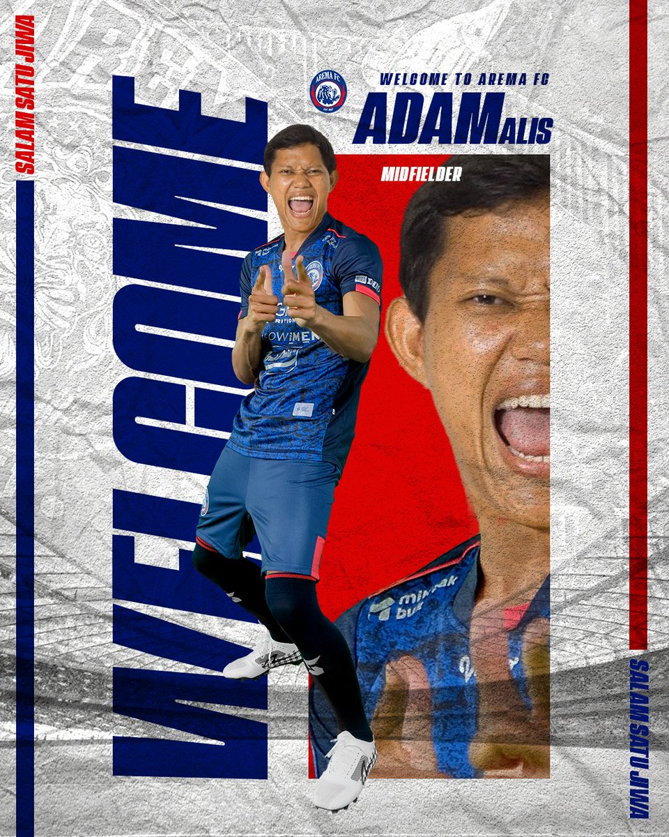 AremafcOfficial's tweet photo. Selamat bergabung di keluarga besar Arema FC, mari kerja keras bersama-sama buat bangga Aremania.🦁💙

#aremafc #aremania #SalamSatuJiwa
#WelcomeWelcome https://t.co/5v4BhWbe31