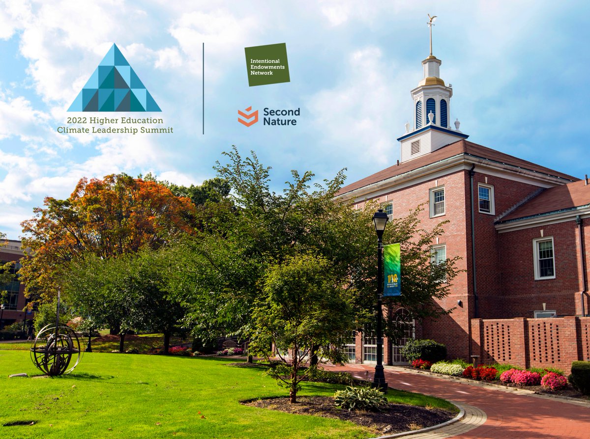 This week I’ll be attending the virtual Higher Education Climate Leadership Summit, hosted by <a href="/LeadOnClimate/">Second Nature</a> and <a href="/IntentEndowment/">IntentionalEndowment</a>! It’s the premier annual gathering of higher education leaders committed to addressing inequality and the climate crisis.
