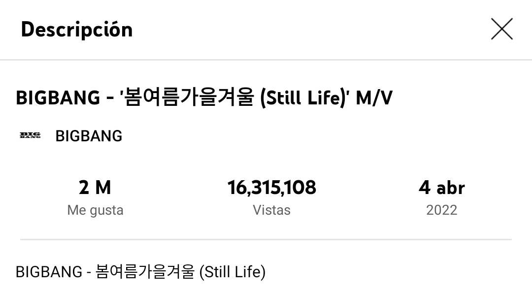 __pawow's tweet photo. la mayoría del fandom somos de la vieja escuela y no le sabemos mucho a eso del stream y esas cosas, pero esto es impacto, lo que hace BIGBANG es por mérito propio, aún así se lograron las metas de yt 

STILL LIFE STILL HERE
#BIGBANG_StillLife https://t.co/ZcVxADb1eJ