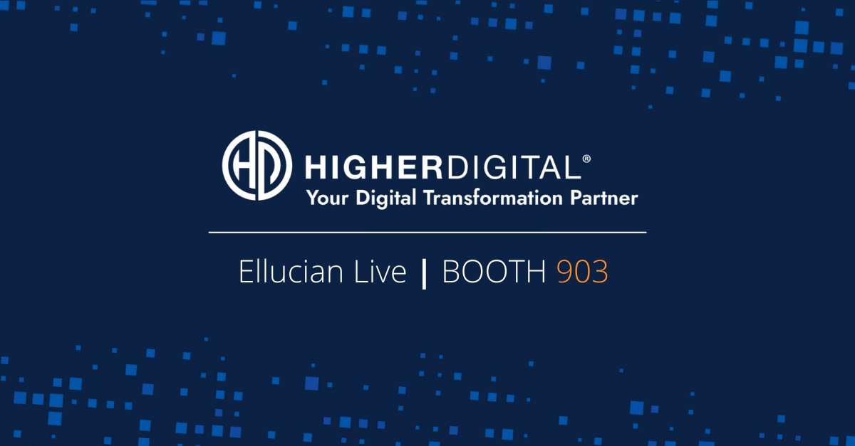higherdigitallc's tweet photo. Next week, Higher Digital will be exhibiting at #elive2022 with the best in #highered! Mark your calendars and visit Booth 903 to meet the Higher Digital team to discuss 2022’s digital transformation trends. https://t.co/HCKaRXc5Nx