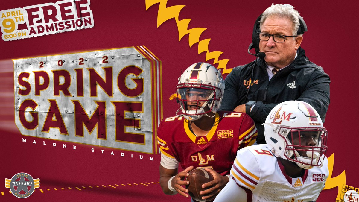 ULM_FB's tweet photo. 𝗠𝗔𝗞𝗘 𝗣𝗟𝗔𝗡𝗦 𝗧𝗢 𝗝𝗢𝗜𝗡 𝗨𝗦 𝗙𝗢𝗥 𝗦𝗨𝗣𝗘𝗥 𝗪𝗔𝗥𝗛𝗔𝗪𝗞 𝗪𝗘𝗘𝗞𝗘𝗡𝗗.
#TheBestIsOnTheBayou #SuperWarhawkWeekend #Funroe https://t.co/U00kffyIlD