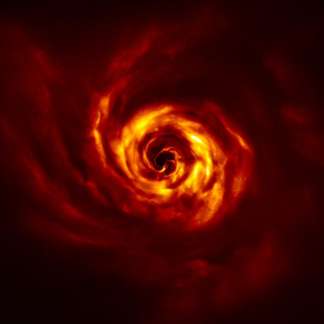 An image of a planet being born