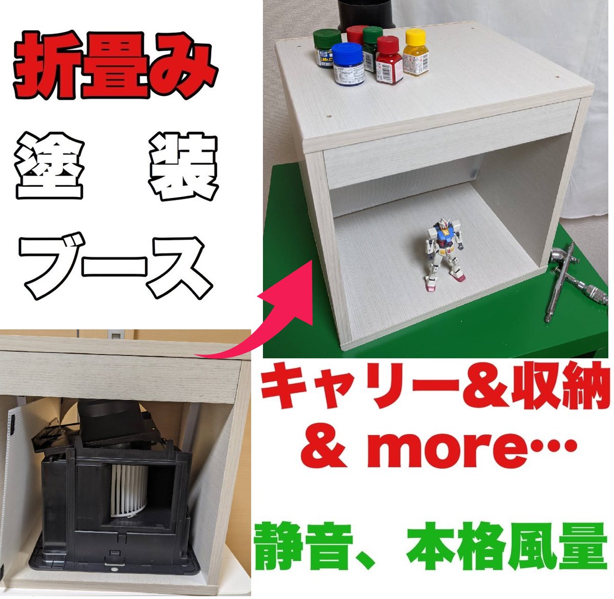 もらって嬉しい出産祝い ☆ジュノン☆塗装ブース☆ファン別売半完成