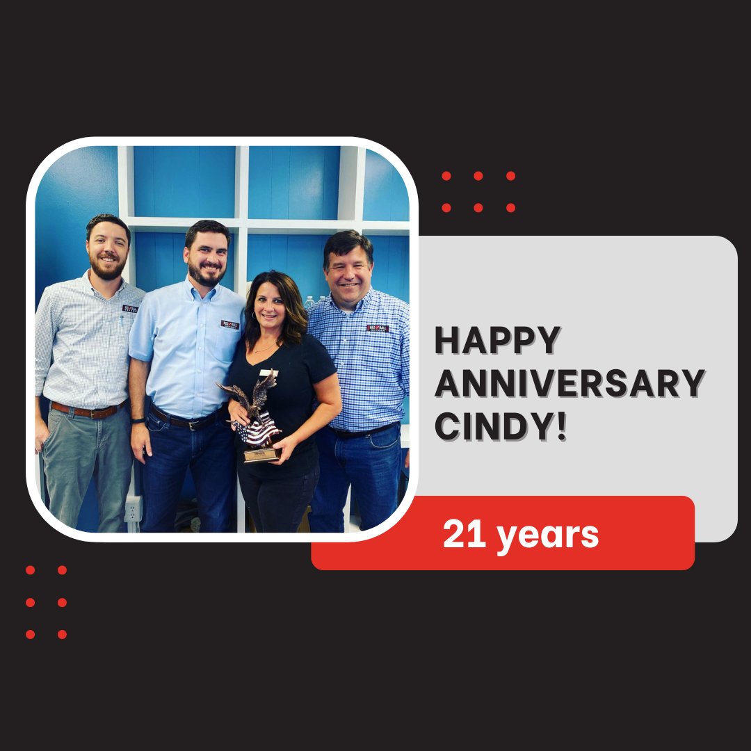 RedBallOxygenCo's tweet photo. Happy Anniversary Bill &amp; Cindy 🎉 Celebrate their years with us! 

#RBOFamily #workanniversary #RBOmilestones https://t.co/QjvbB8vydL