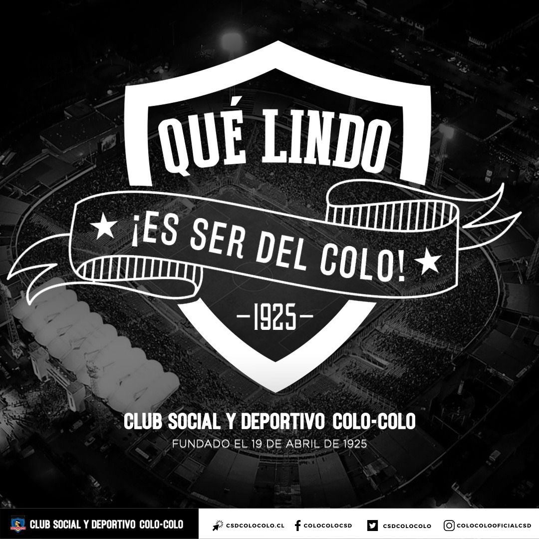 CSDColoColo's tweet photo. ¡Qué lindo es ser del Colo! 🤩

Dale RT sientes lo mismo. 

𝟗𝟕 𝐀𝐍̃𝐎𝐒 𝐃𝐄 𝐆𝐋𝐎𝐑𝐈𝐀 ⭐

#ElMesMásColocolino 
#AMorirPorElColo https://t.co/AzUOOcunl2