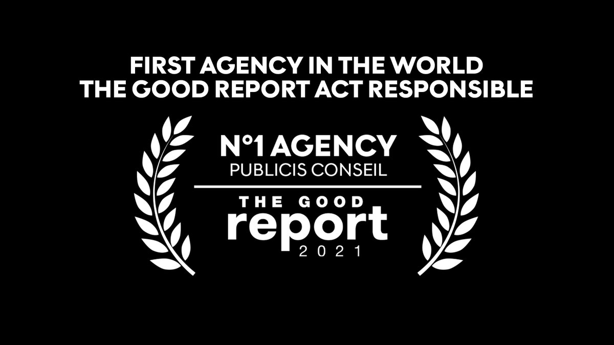 PublicisConseil's tweet photo. [#TheGoodReport2021]🥇

Comme une bonne nouvelle n’arrive jamais seule…
L’agence est en tête du classement agence The Good Report @ActResponsible !🤩
Merci et bravo à nos clients et nos équipes👏 

#CreativeAgency #Responsible #Engaged https://t.co/OfAEwa1LIV