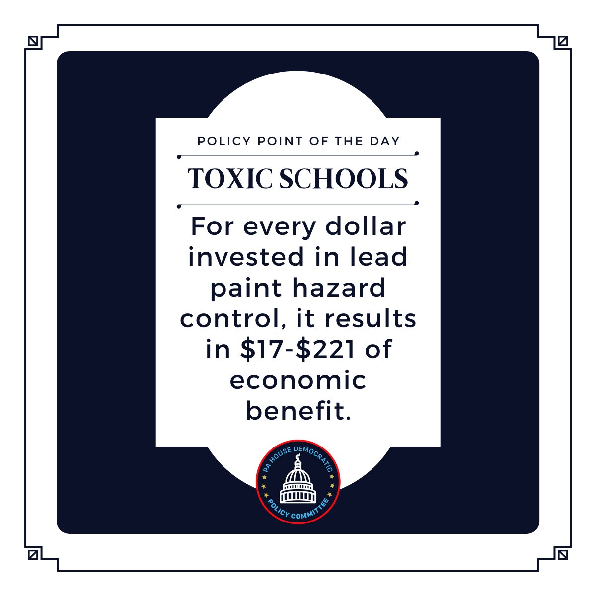 School buildings shouldn't make students and teachers sick. The @PADemPolicy examines the issue of #ToxicSchools in PA today at 3 p.m. in Philadelphia.
