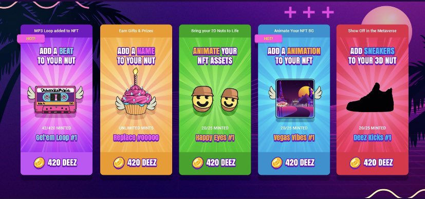 Deez Shop is about to Drop🥜🛍
$NUTS coins can be used in the Shop to Customize your NFT! On Chain Upgrades can be kept with the NFT, or sold separately for Eth! 🔥😳
#Deez #NFTs #Staking #Web3 #Metaverse #Utility #Community  #Ecosystem #Ethereum #April