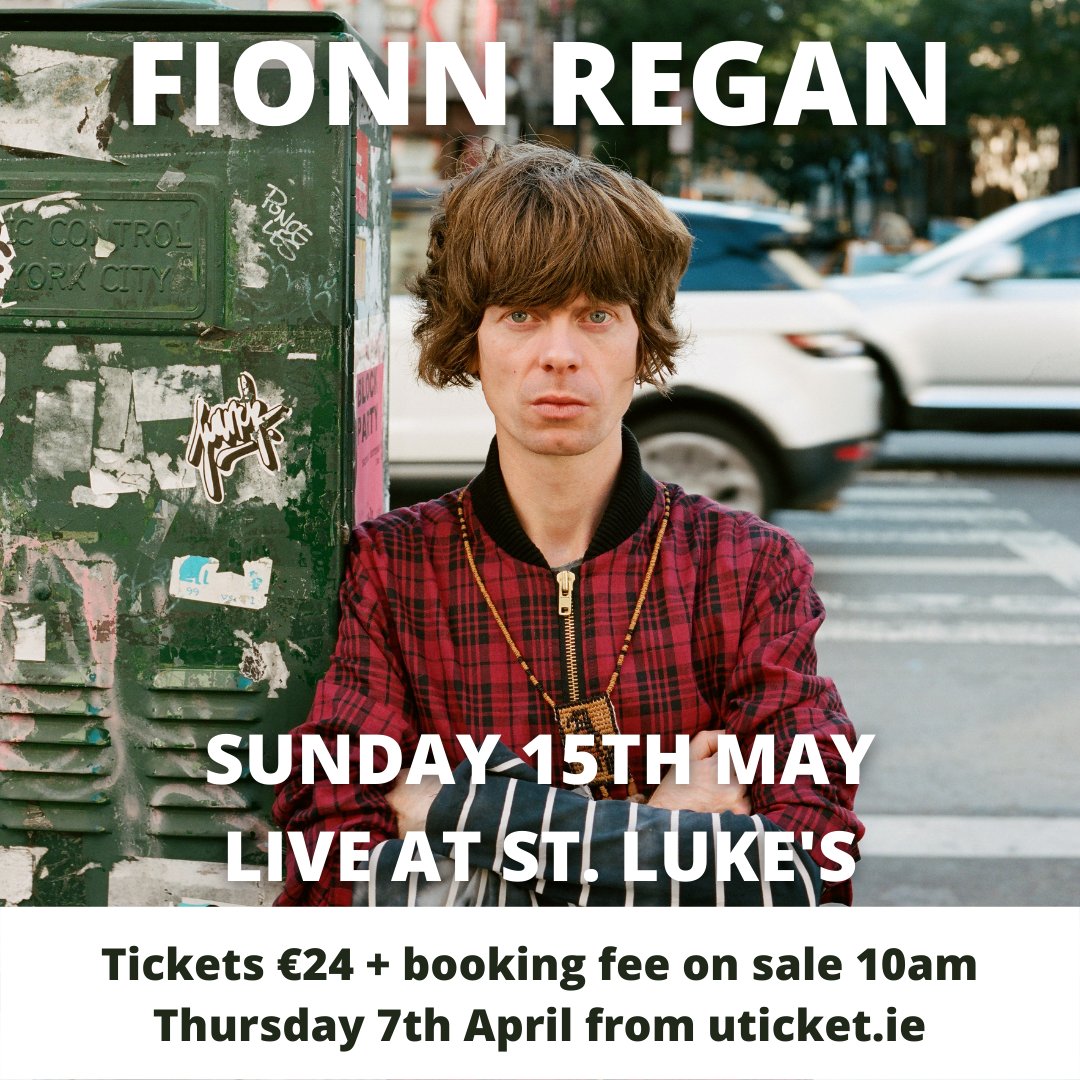 Live At St. Luke's (@liveatstlukes) on Twitter photo *ANNOUNCING* <a href="/fionnregan/">Fionn Regan</a> - Sunday 15th May - Tickets €24 + booking fee on sale 10am Thursday 7th April from uticket.ie
We are ecstatic to bring Fionn Regan, one of Ireland's most unique musicians and poets, to you for a very special show this May. *ANNOUNCING* <a href="/fionnregan/">Fionn Regan</a> - Sunday 15th May - Tickets €24 + booking fee on sale 10am Thursday 7th April from uticket.ie
We are ecstatic to bring Fionn Regan, one of Ireland's most unique musicians and poets, to you for a very special show this May.